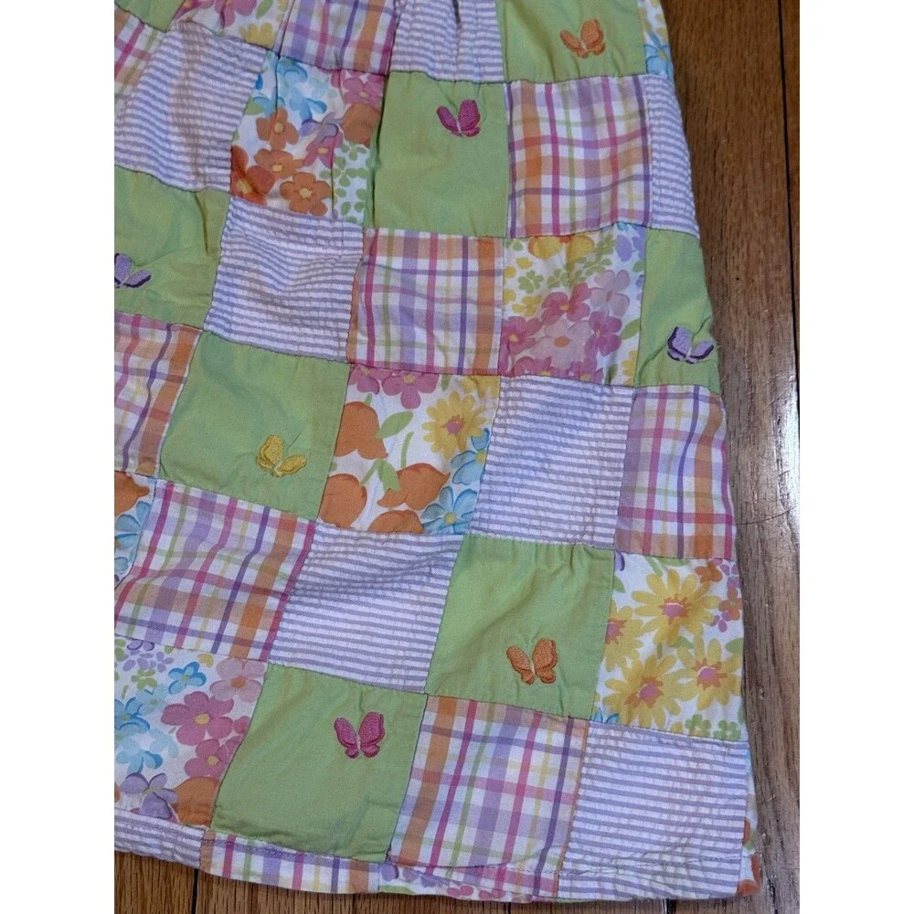 Gymboree Girls Summer Patchwork Dress Size 4T Butterfly Blossom Lined Cotton